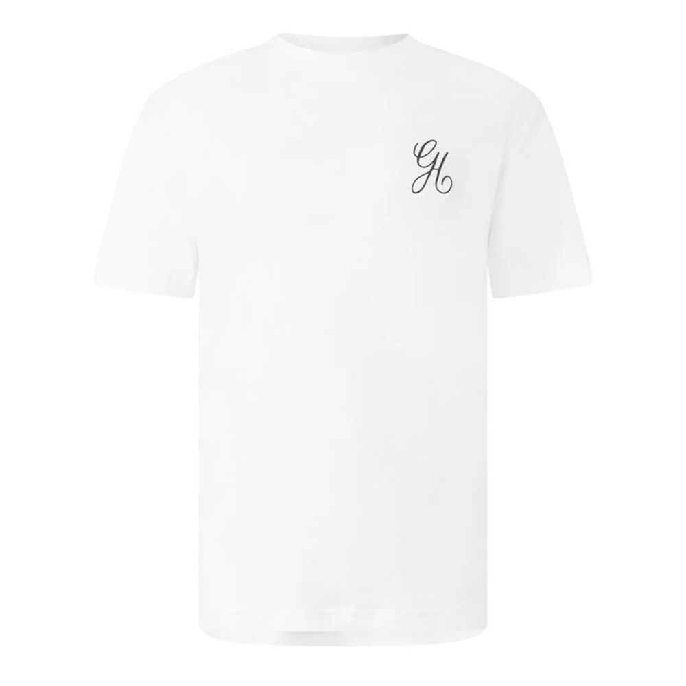 Gant Mens Embroidered Logo T-Shirt / White
